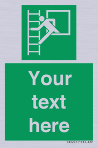 Custom Emergency Escape Ladder Sign